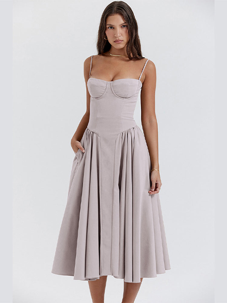 Women's Long Tank Wedding Guest Maxi Dress