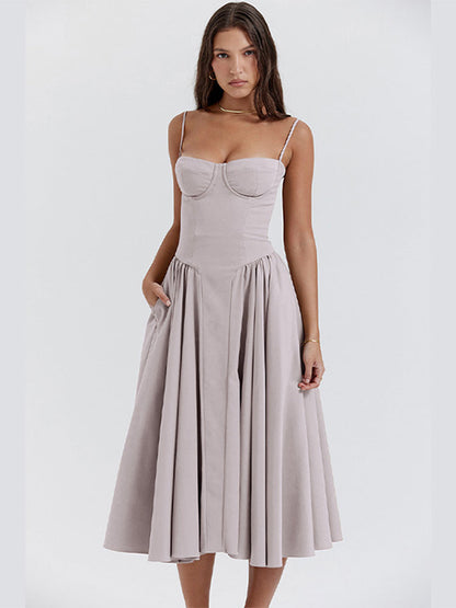 Women's Long Tank Wedding Guest Maxi Dress