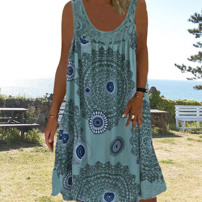 Women's Sleeveless Summer Midi Dress