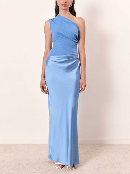 Women's One-Shoulder Party Maxi Dress