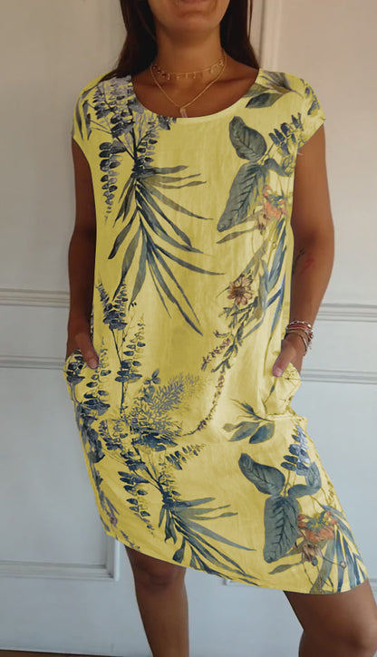 Women's Round Neck All-Day Comfort Midi Dress