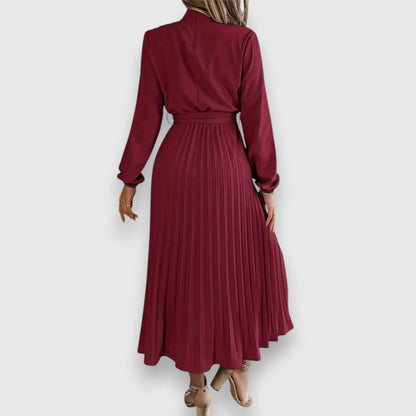 Women's Pleated Wedding Guest Midi Dress