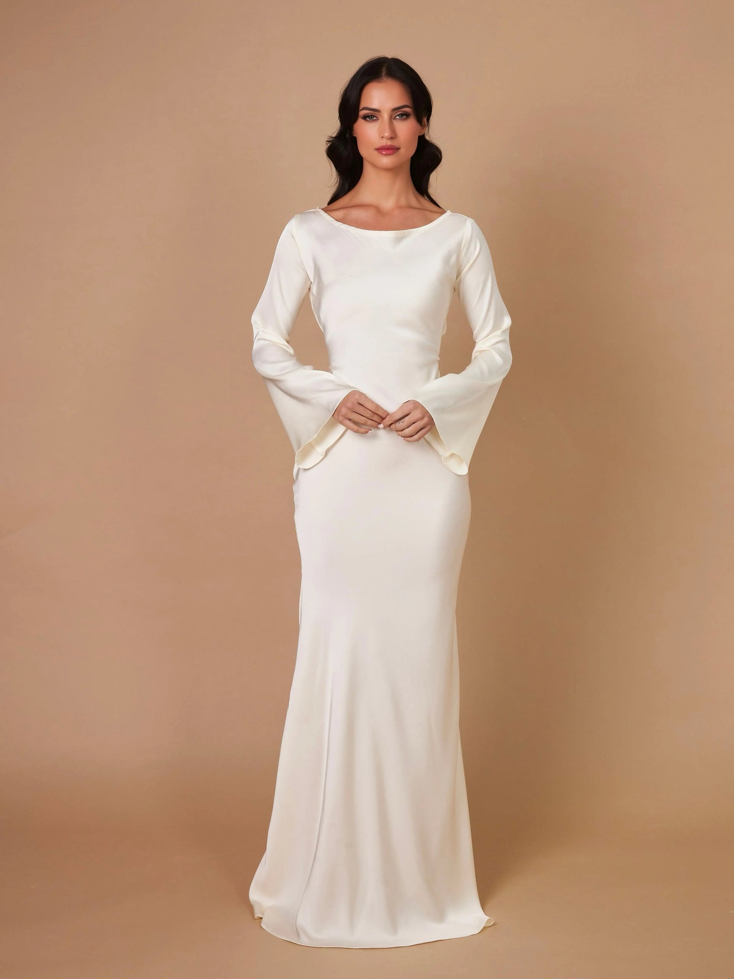 Women's Satin Formal Evening Maxi Dress