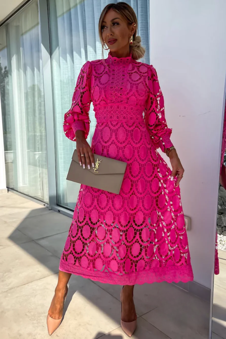 Women's Lace Special Occasion Midi Dress