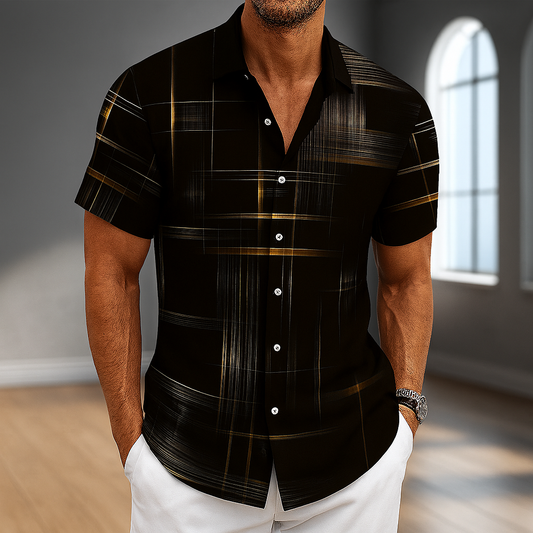 Montari Silk Button-Up Shirt