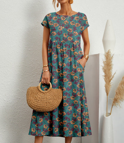 Women's Floral Summer Midi Dress
