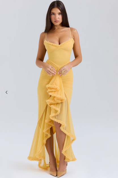 Women's Lace Wedding Guest Maxi Dress