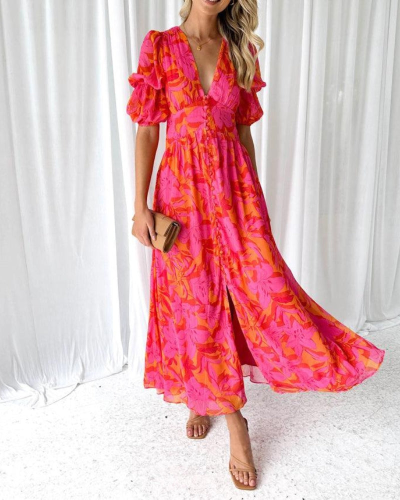 Women's Elegant Flowy Summer Maxi Dress