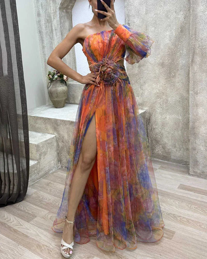 Women's Wrap Wedding Guest Maxi Dress