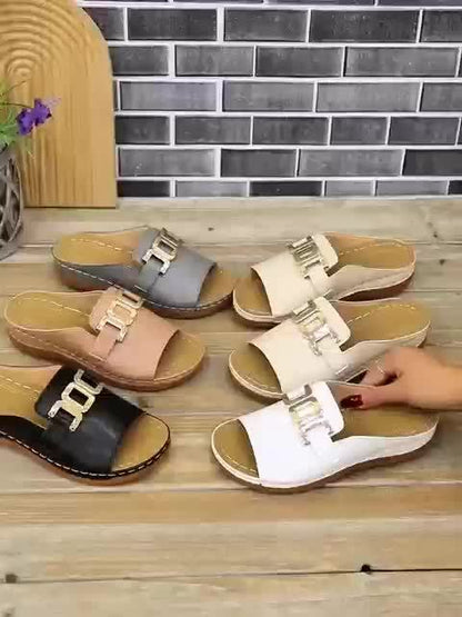 Women's Cushioned Buckle Sandals