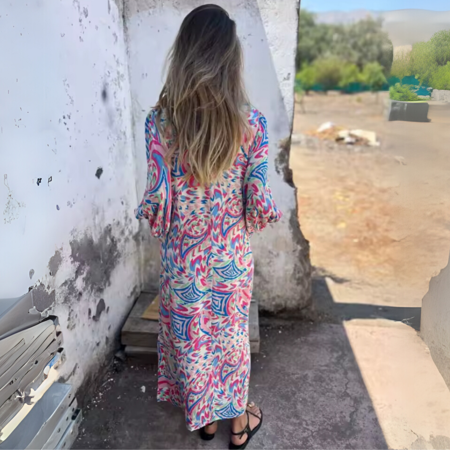 Women's Flowy Spring Casual Midi Dress