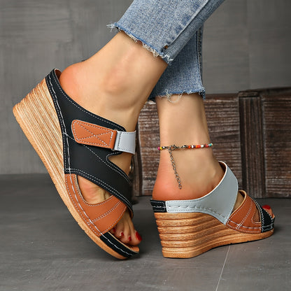 Women's Platform Wedge Slide Sandals
