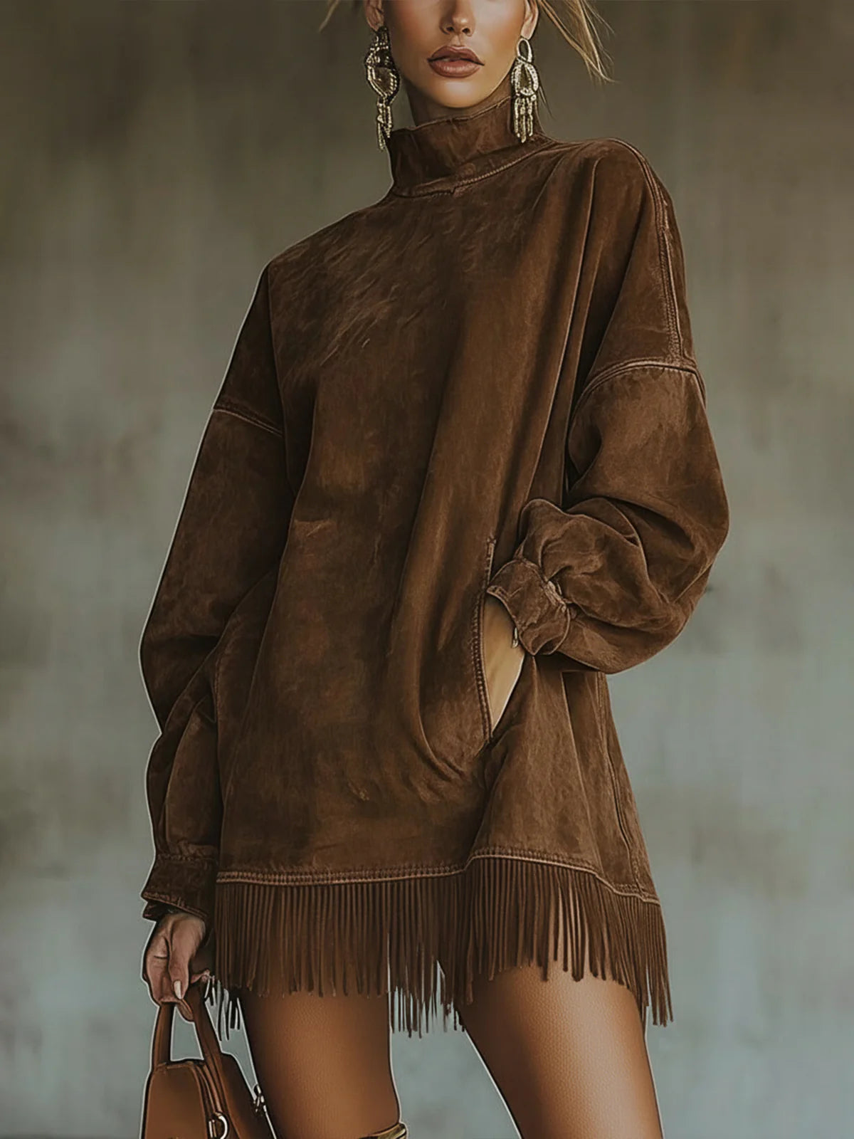 Women's Fringe Casual Mini Dress