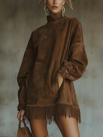 Women's Fringe Casual Mini Dress