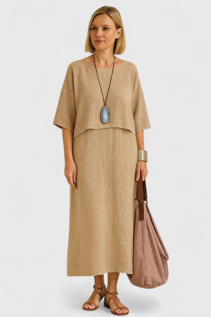 Women's Sleeveless V-Neck Maxi Dress Set