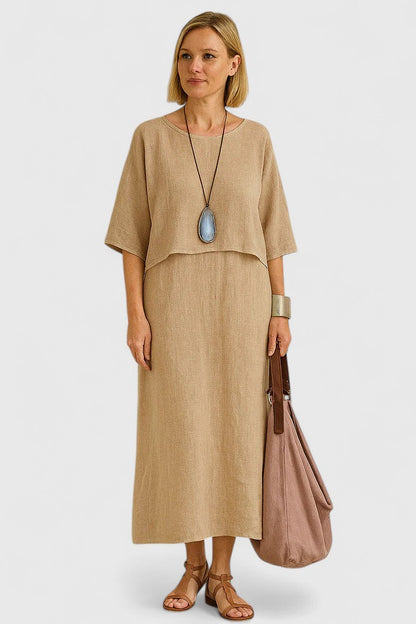 Women's Sleeveless V-Neck Maxi Dress Set