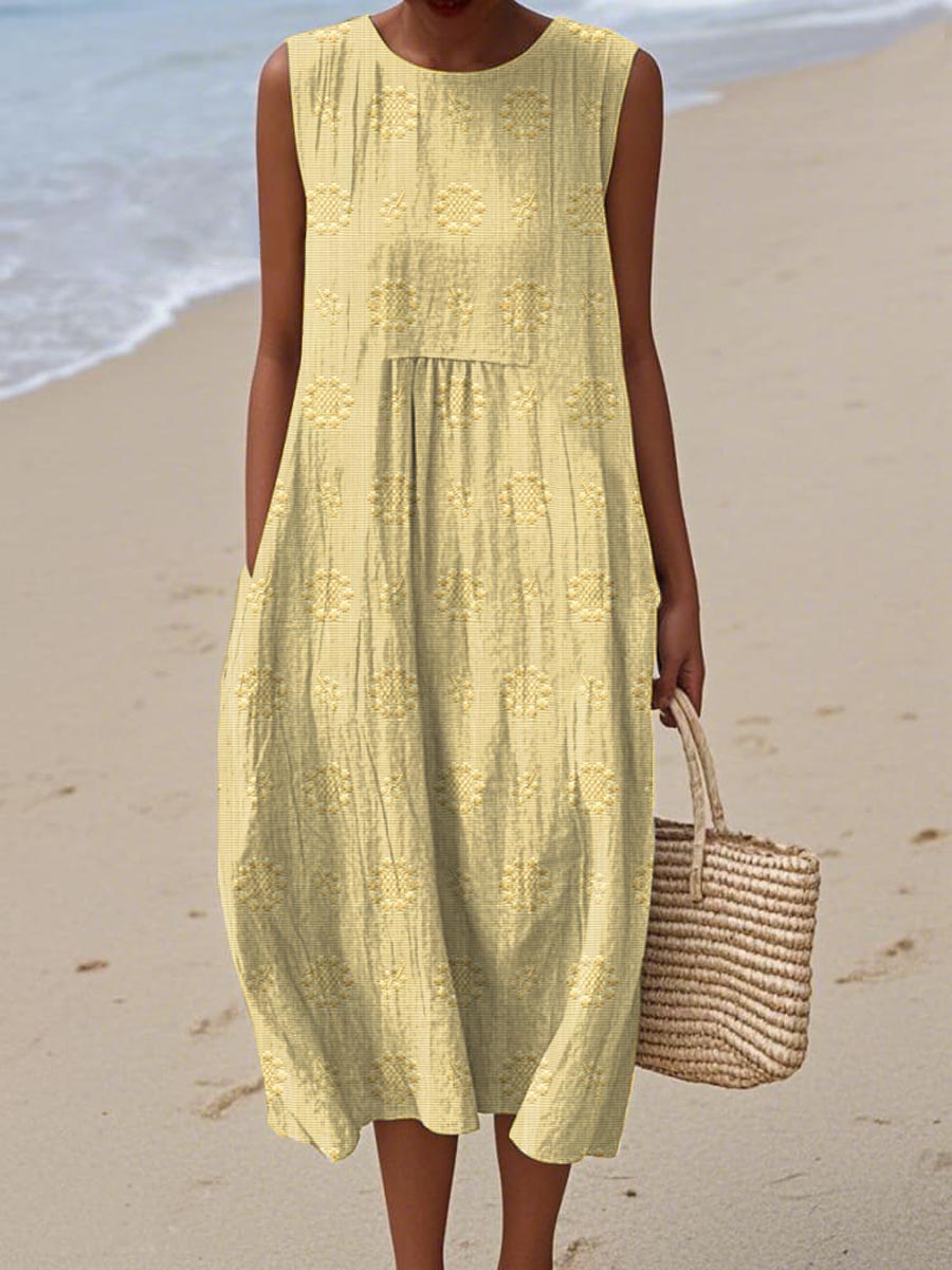 Women's Sleeveless Casual Summer Midi Dress