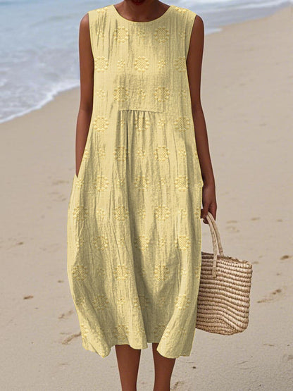Women's Sleeveless Casual Summer Midi Dress