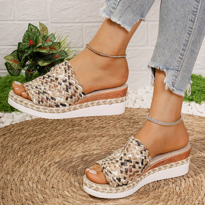 Women's Woven Wedge Sandals