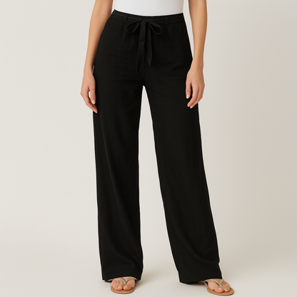Celeste Linen Wide-Leg Pants