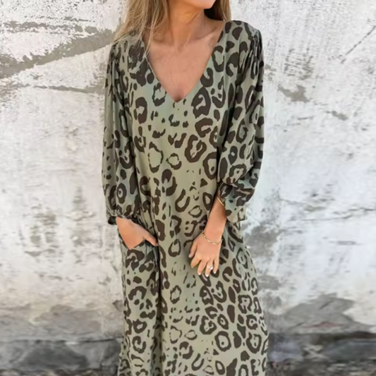 Women's Flowy Spring Casual Midi Dress