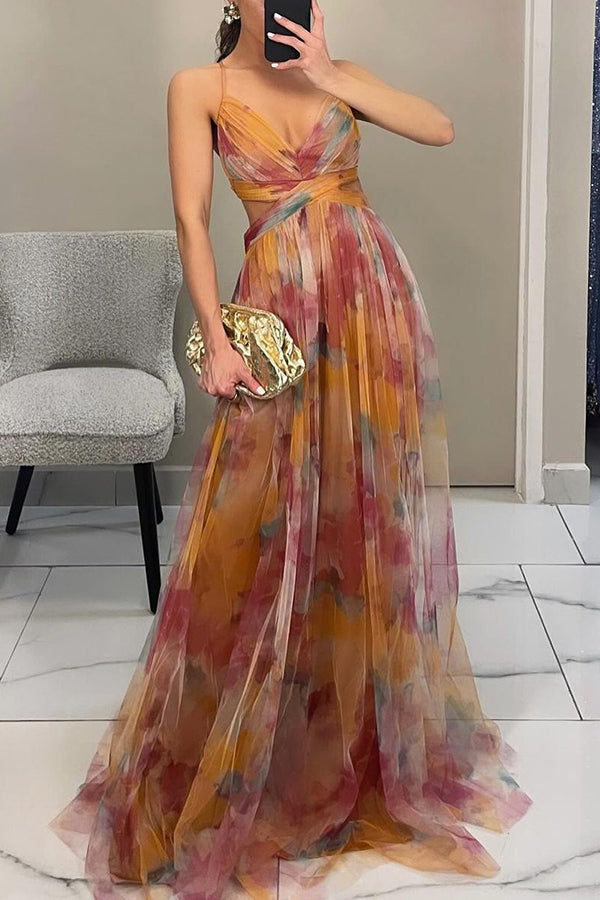 Women's Floral Print Summer Maxi Dress