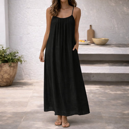 Women's Linen Summer Maxi Dress