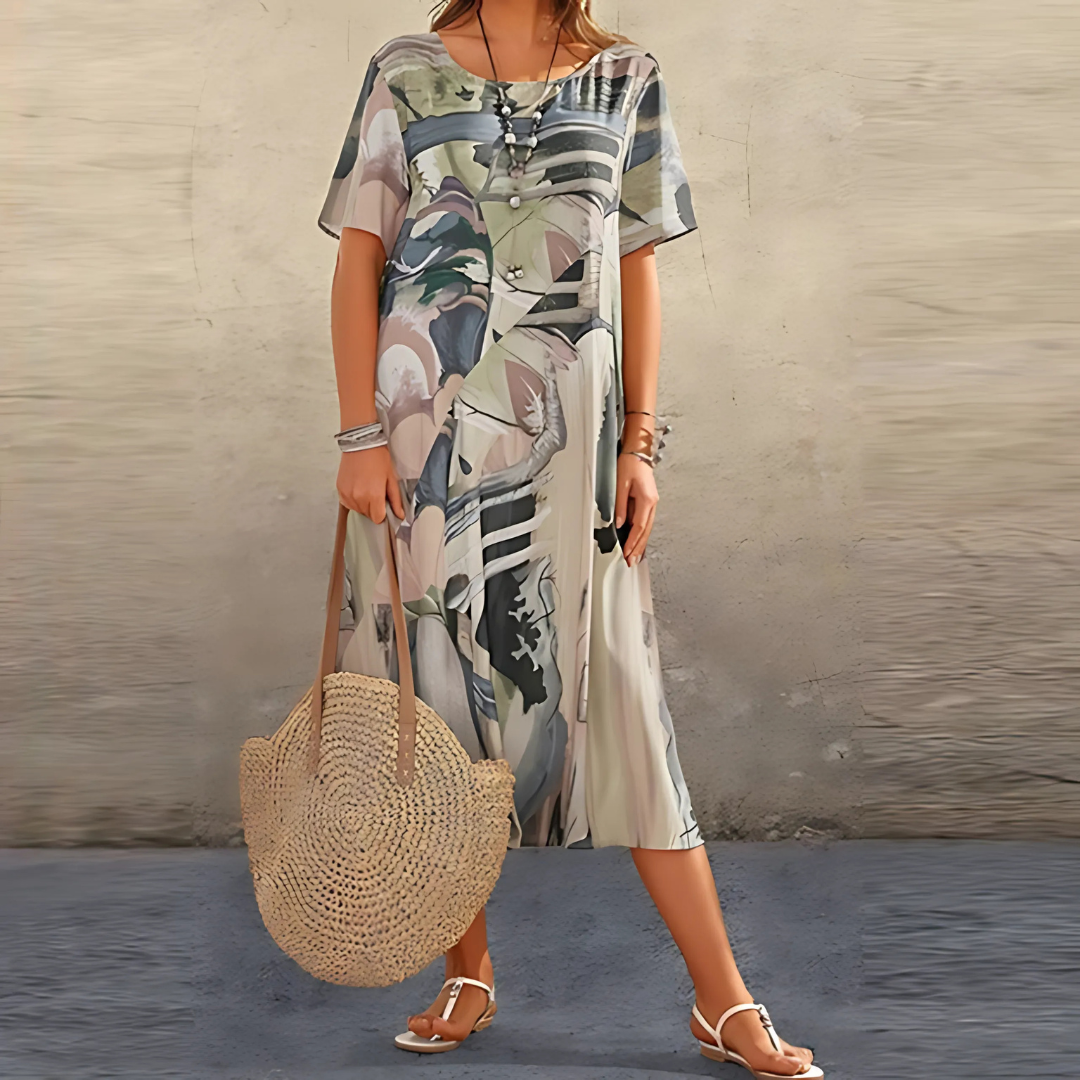 Women's Floral Casual Midi Dress