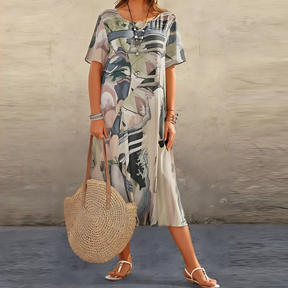 Women's Floral Casual Midi Dress
