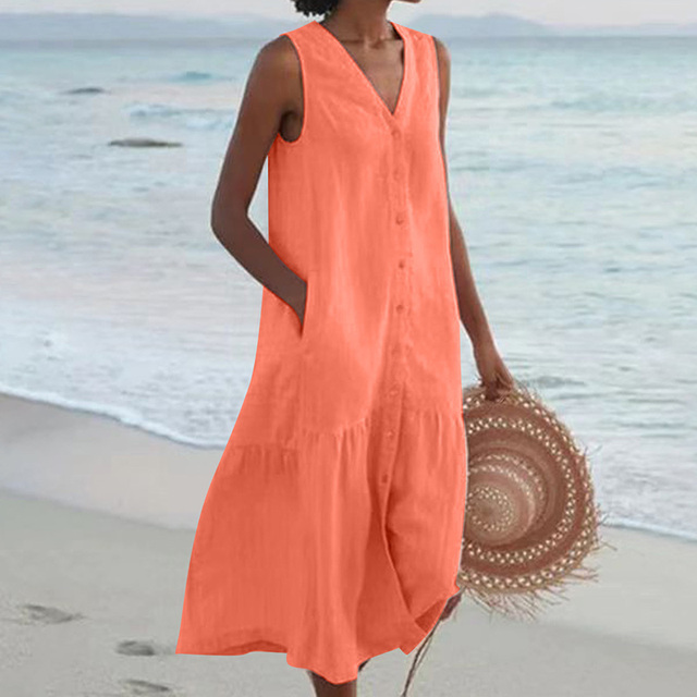 Women's Sleeveless Day-to-Night Midi Dress