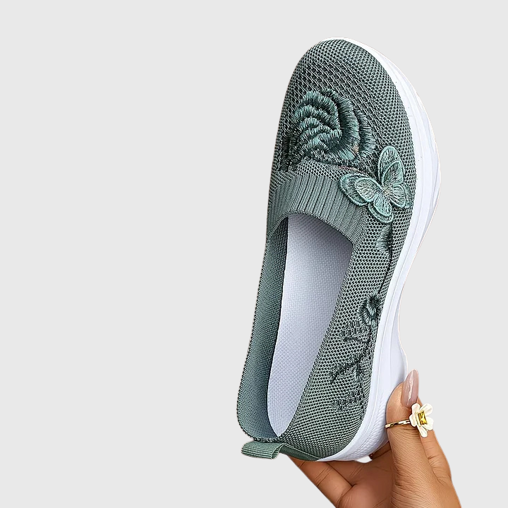 Women's Embroidered Slip-On Sneakers