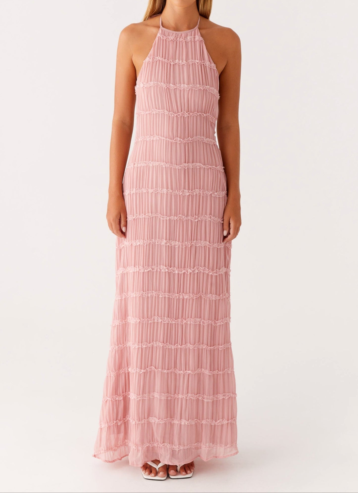 Women's Halter Evening Maxi Dress