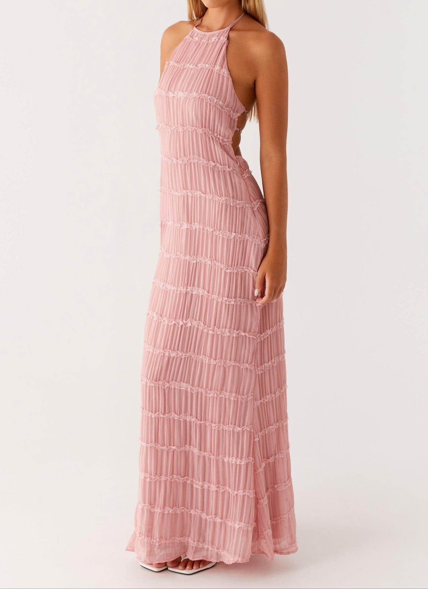 Women's Halter Evening Maxi Dress