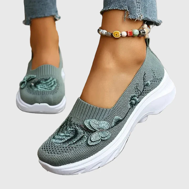 Women's Embroidered Slip-On Sneakers
