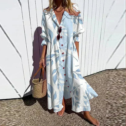 Women's Boho Flowy Vacation Maxi Dress