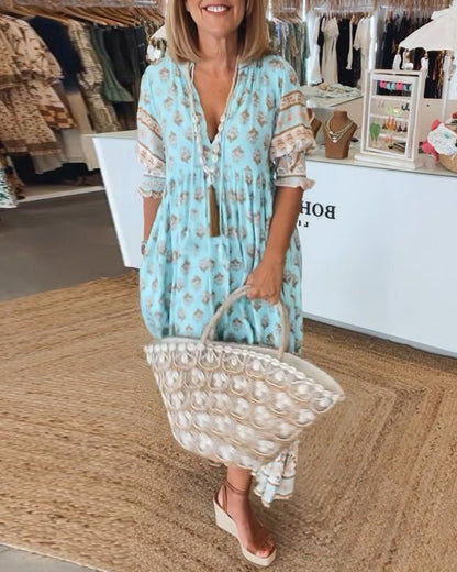 Women's Boho Summer Midi Dress