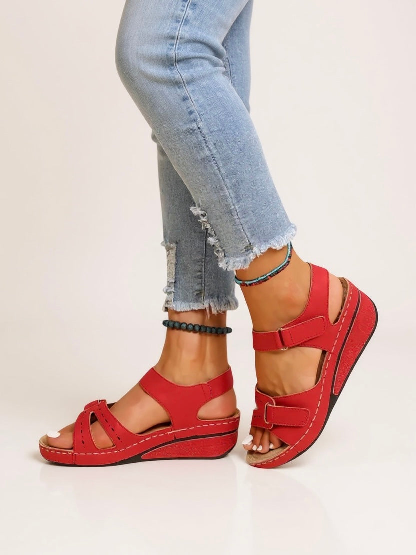 Women's Cushioned Adjustable Wedge Sandals