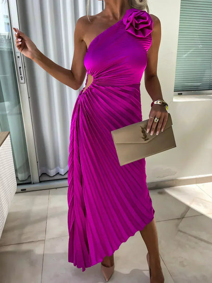 Women's Floral Wedding Guest Midi Dress