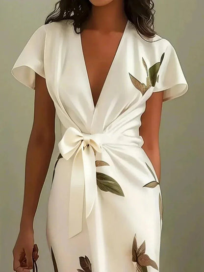 Women's Wrap Occasion Wear Midi Dress