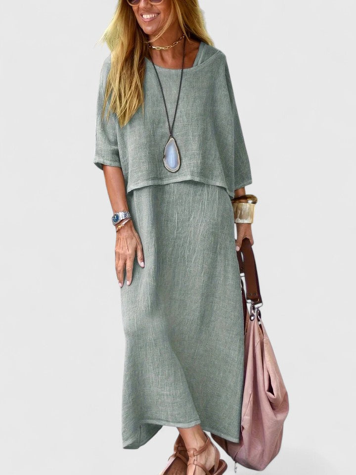Women's Sleeveless V-Neck Maxi Dress Set