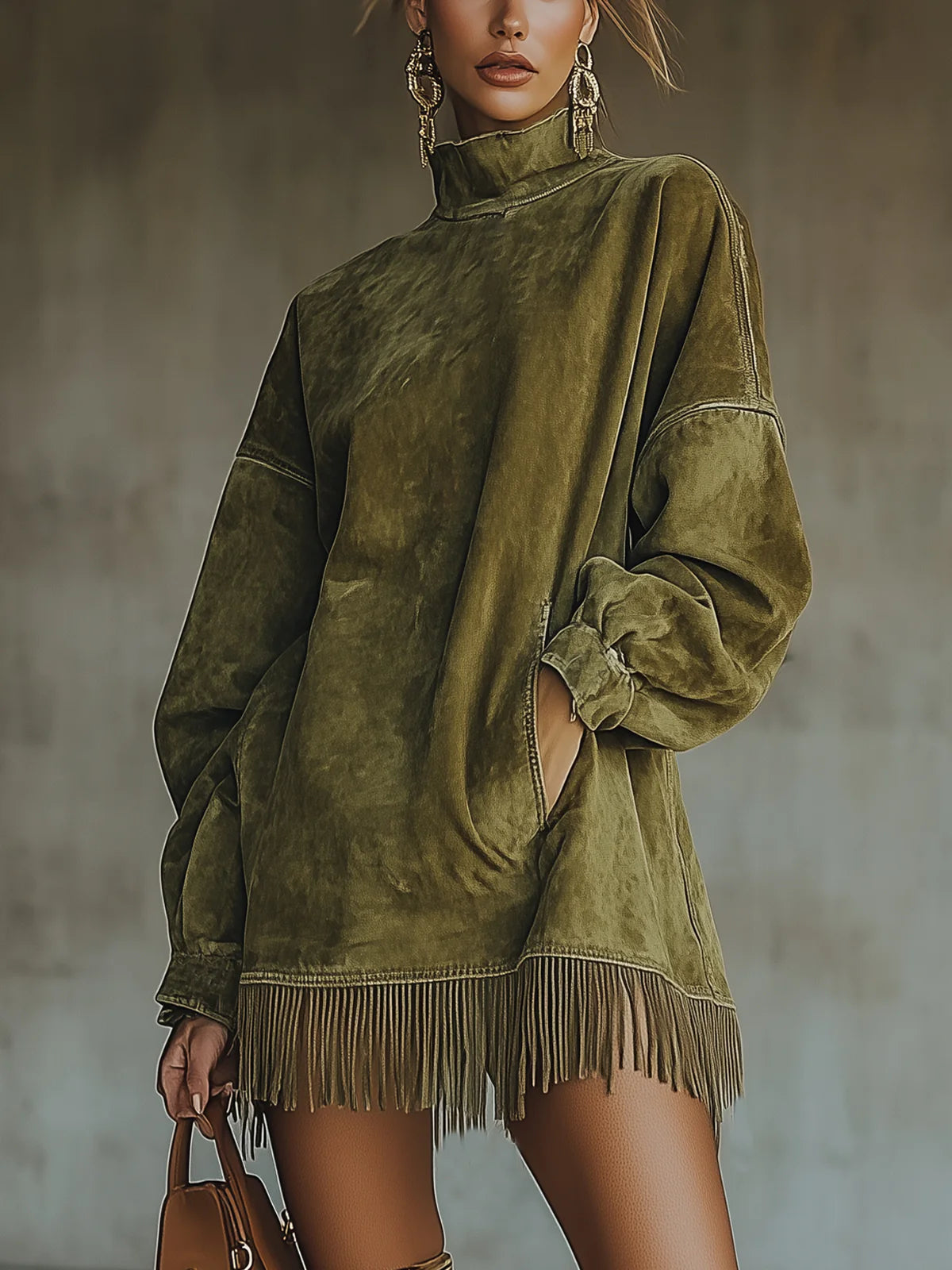 Women's Fringe Casual Mini Dress