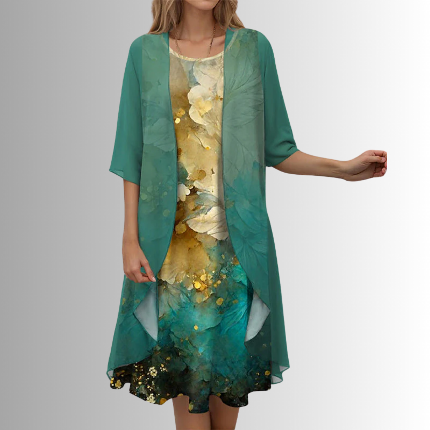 Women's 2-Piece Floral Midi Dress Set