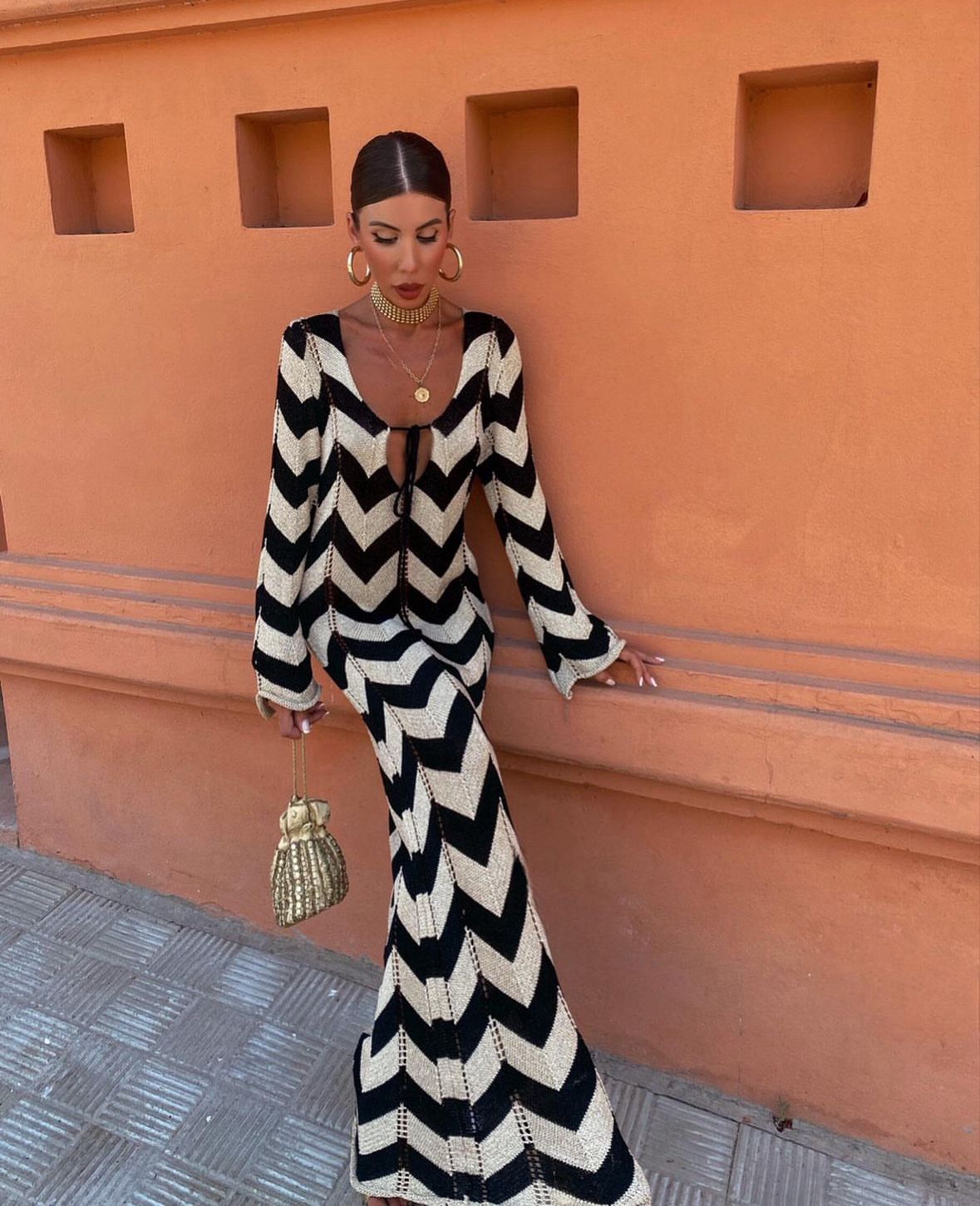 Women's Textured Wedding Guest Maxi Dress