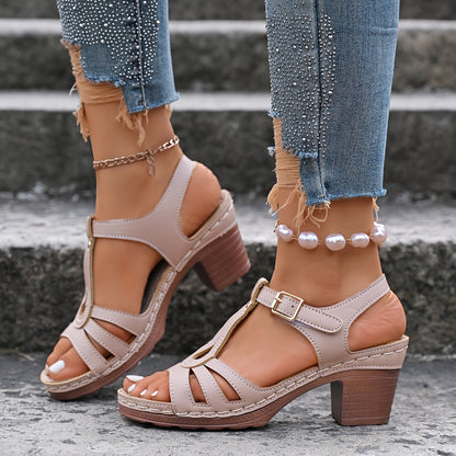 Women's Block Heel Cushioned Sandals