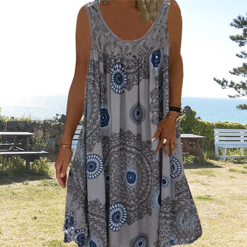 Women's Sleeveless Summer Midi Dress