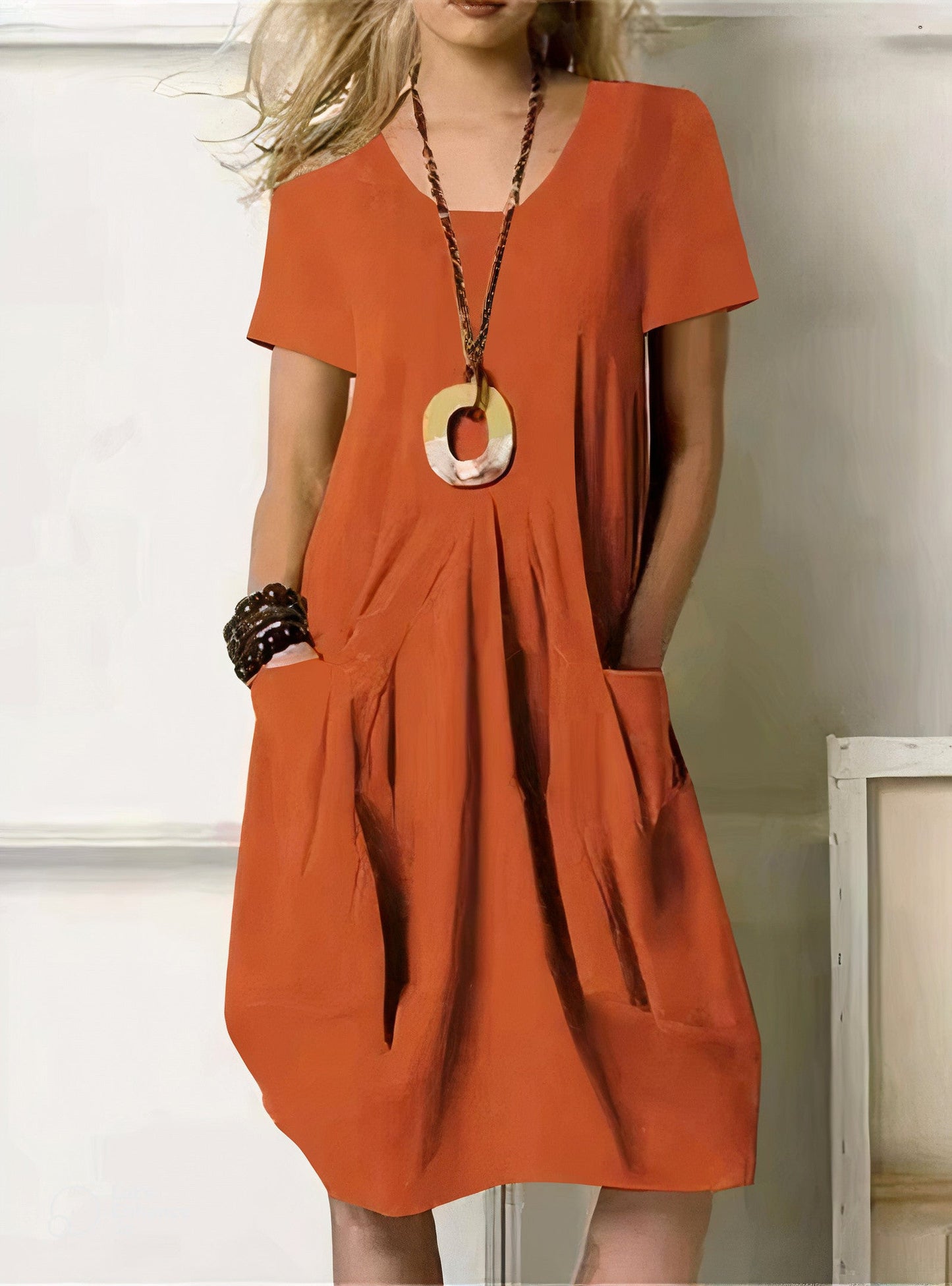 Women's Flowy Casual Everyday Midi Dress
