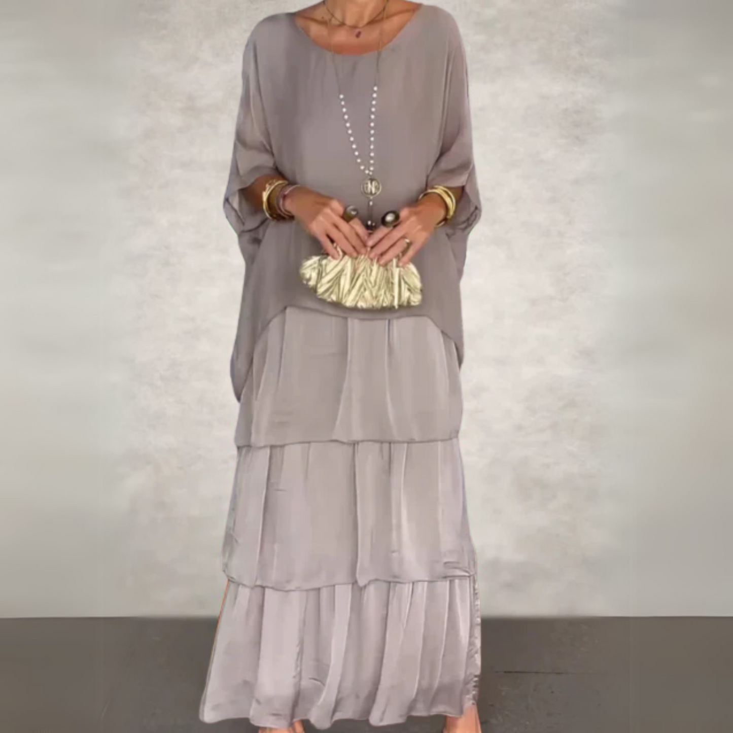 Women's Flowing Wedding Guest Maxi Dress