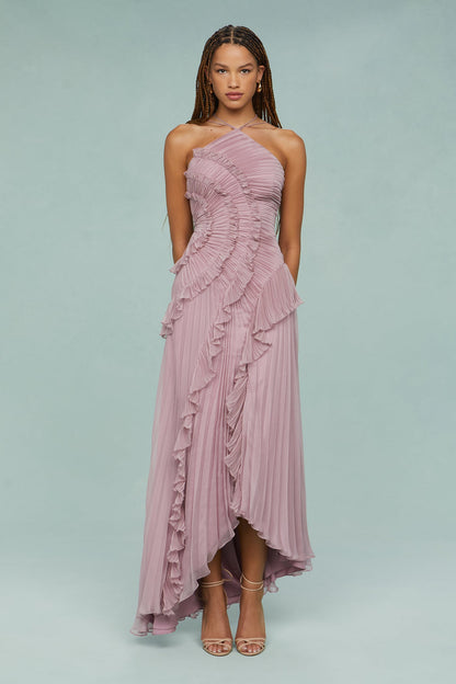 Women's Halter Wedding Guest Midi Dress