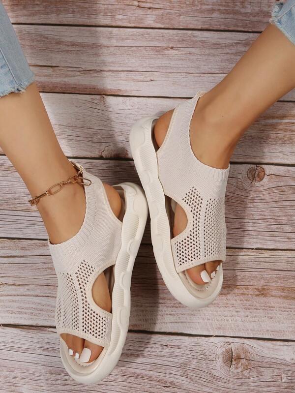 Women's Open Toe Slip-On Platform Sandals