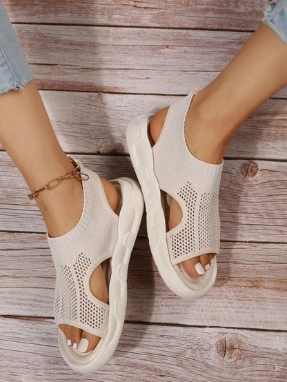 Women's Open Toe Slip-On Platform Sandals